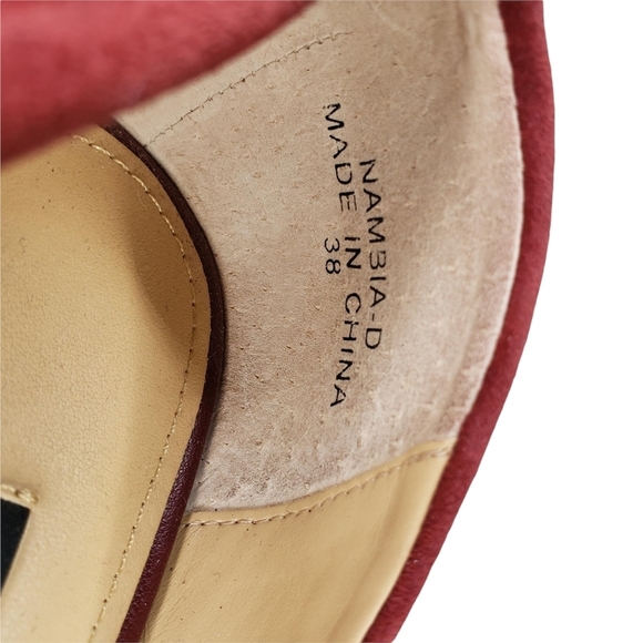 French Connection | Maroon Suede Platform Heels - Picture 7 of 10